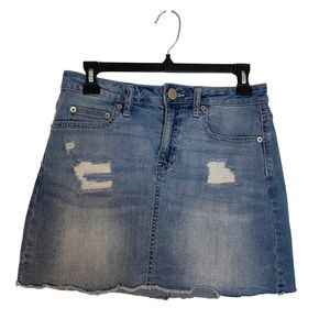 NOBO Mini Denim Distressed Skirt